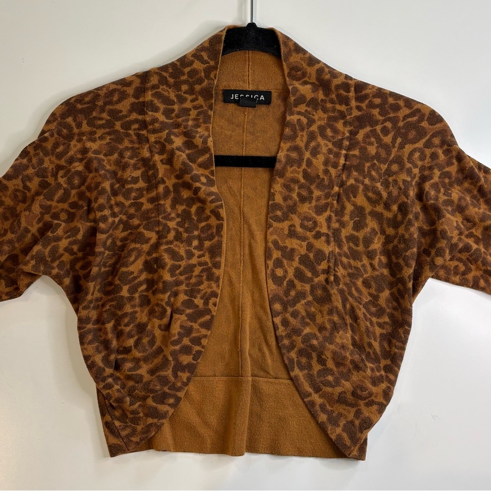 🔥4/$20 Jessica Leopard Print Short Sleeved Cardigan🔥